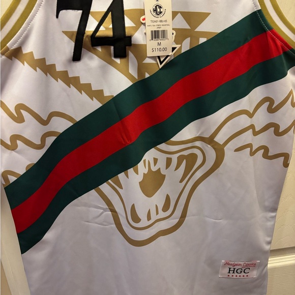 TISA Headgear Classics Men’s Green/Red Stripe Basketball Jersey Size Medium BNWT - Picture 9 of 9